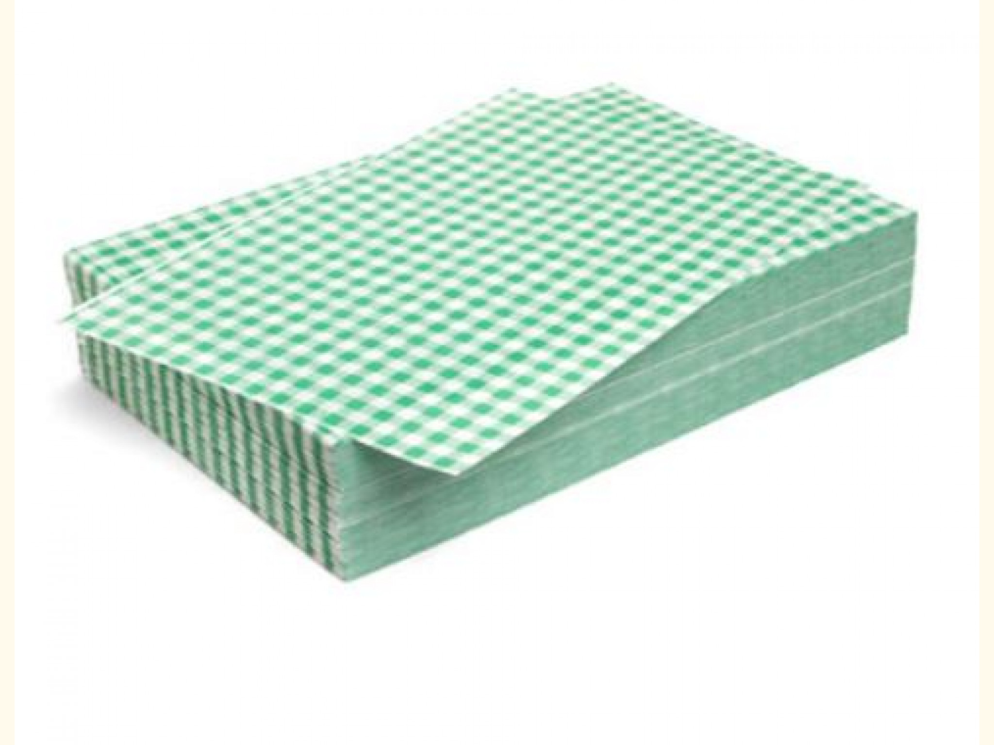 Duplex Green Gingham Wrapping Sheets 10" x 15" (2024 pack)